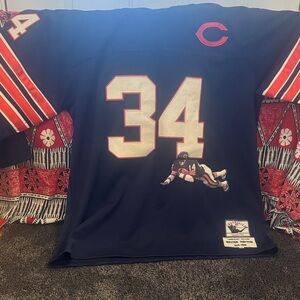 Mitchell & Ness Navy Jersey with Red and White Details